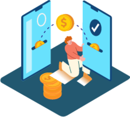 Money transfer illustration