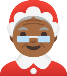 Mrs. Claus: medium-dark skin tone emoji