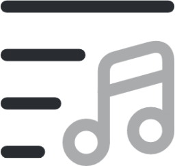 music filter icon