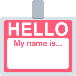 name badge emoji