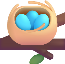 nest with eggs emoji