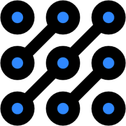 nine points connected icon