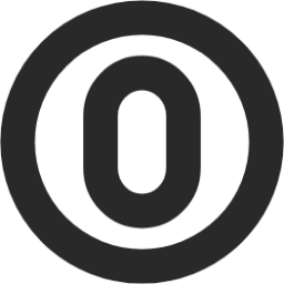 number 0 circle icon