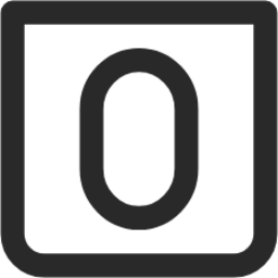 number 0 square icon