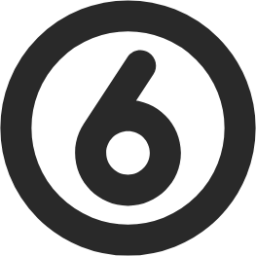 number 6 circle icon