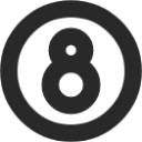 number 8 circle icon