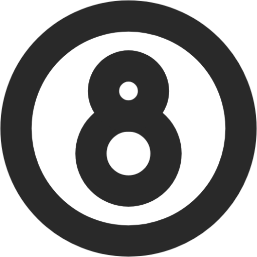 number 8 circle icon