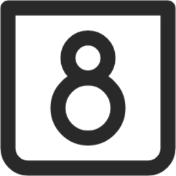 number 8 square icon