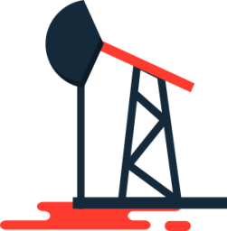 oil drilling rig illustration