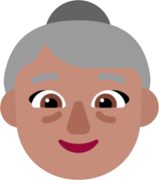 old woman medium emoji