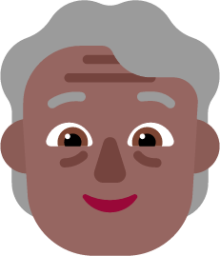 older person medium dark emoji