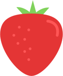 one red strawberry icon