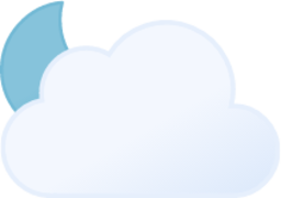 partly cloudy night icon