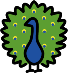 peacock emoji