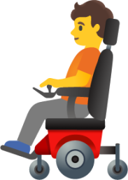 person in motorized wheelchair emoji