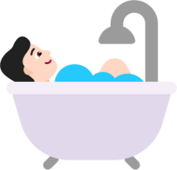 person taking bath light emoji