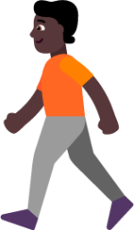 person walking dark emoji