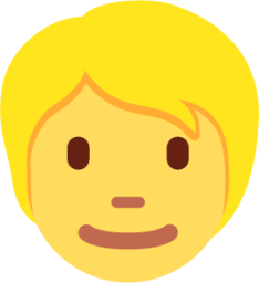 person with blond hair emoji