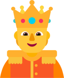 person with crown default emoji