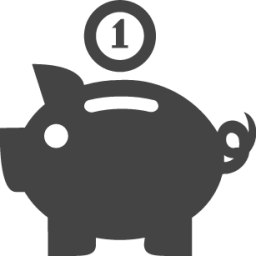 piggy bank coin icon