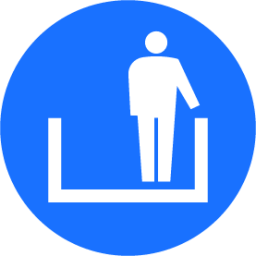 please stand on the right icon