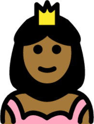 princess: medium-dark skin tone emoji