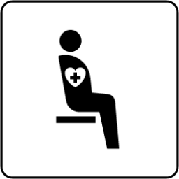 priority seats for people with internal disabilities heart pacer etc icon