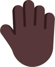 raised back of hand dark emoji