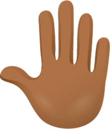 Raised back of hand skin 4 emoji emoji