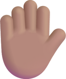 raised hand medium emoji