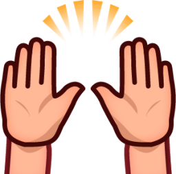 raised hands (plain) emoji