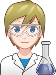 scientist (white) emoji