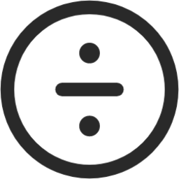 sign division circle icon