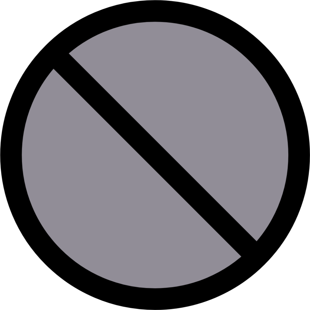 slash circle icon