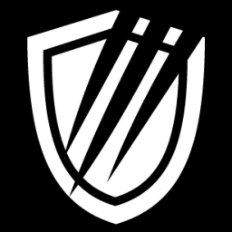 slashed shield icon