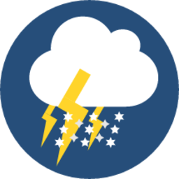 snow thunder night icon