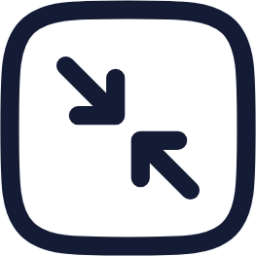 square arrow shrink icon