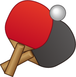 table tennis paddle and ball emoji