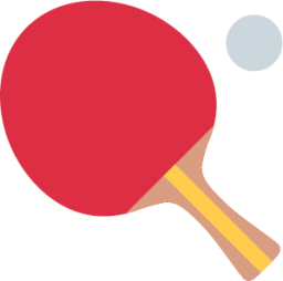 table tennis paddle and ball emoji