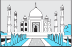 Taj Mahal illustration