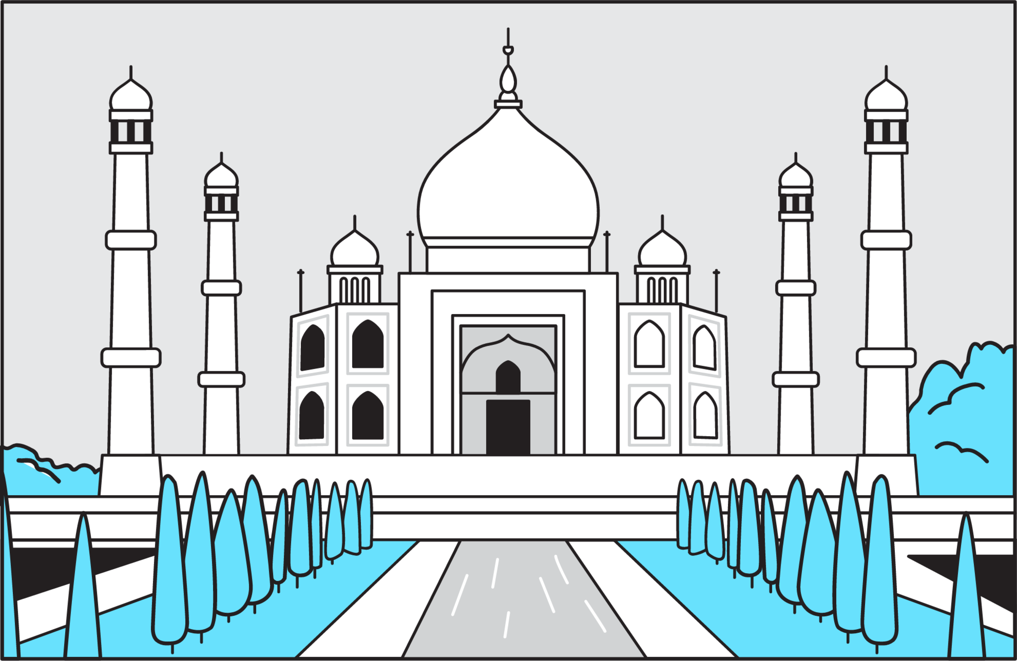 Taj Mahal illustration