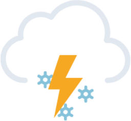 thunderstorms snow icon