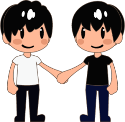 two men holding hands (plain) emoji