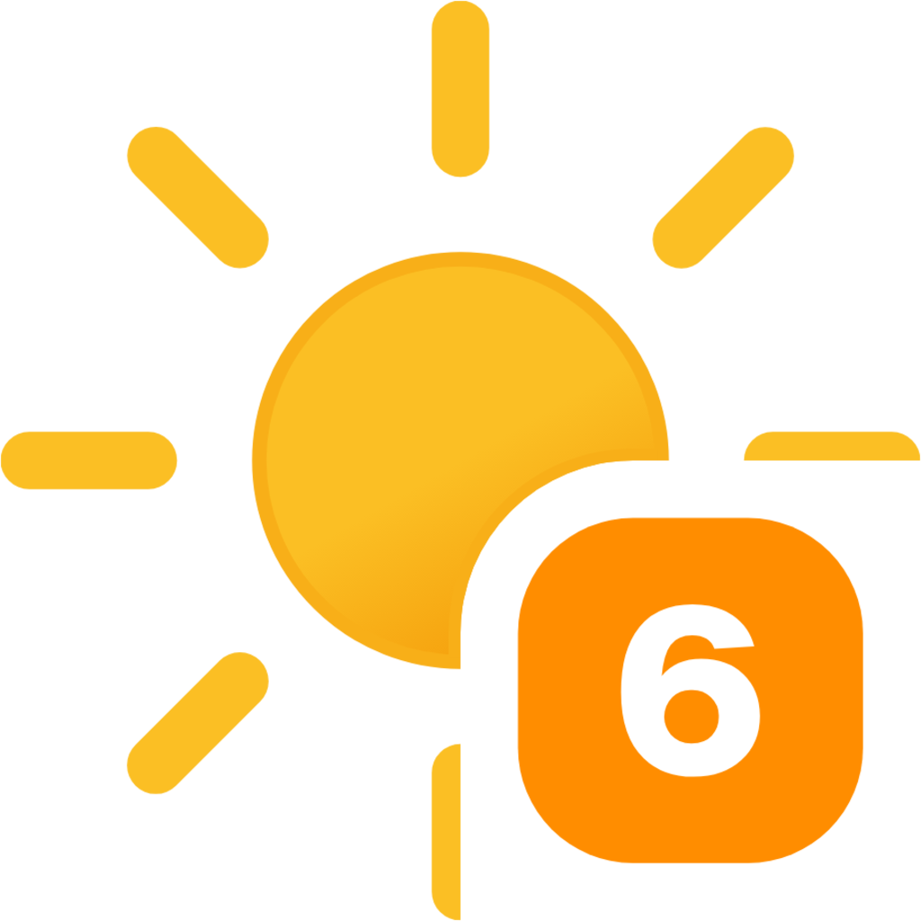 uv index 6 icon