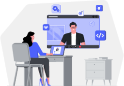 Virtual interviews illustration