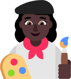 woman artist dark emoji