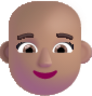 woman bald medium emoji