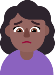 woman frowning medium dark emoji