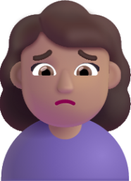 woman frowning medium emoji