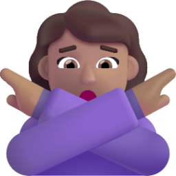 woman gesturing no medium emoji